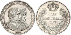 1 Thaler Reino de Sajonia (1806 - 1918) Plata Juan I de Sajonia