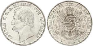 1 Thaler Reino de Sajonia (1806 - 1918) Plata Juan I de Sajonia