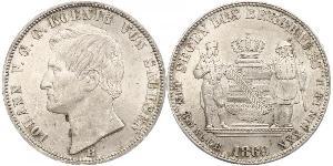 1 Thaler Reino de Sajonia (1806 - 1918) Plata Juan I de Sajonia