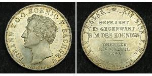 1 Thaler Reino de Sajonia (1806 - 1918) Plata Juan I de Sajonia