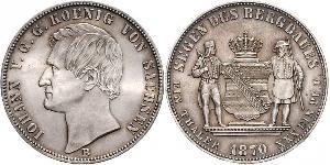 1 Thaler Reino de Sajonia (1806 - 1918) Plata Juan I de Sajonia