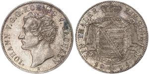 1 Thaler Reino de Sajonia (1806 - 1918) Plata Juan I de Sajonia