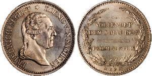 1 Thaler Reino de Sajonia (1806 - 1918) Plata Federico Augusto I de Sajonia