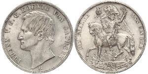 1 Thaler Reino de Sajonia (1806 - 1918) Plata Juan I de Sajonia