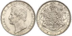 1 Thaler Reino de Sajonia (1806 - 1918) Plata Juan I de Sajonia