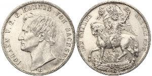 1 Thaler Reino de Sajonia (1806 - 1918) Plata Juan I de Sajonia