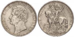 1 Thaler Reino de Sajonia (1806 - 1918) Plata Juan I de Sajonia