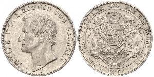 1 Thaler Reino de Sajonia (1806 - 1918) Plata Juan I de Sajonia