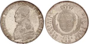 1 Thaler Reino de Sajonia (1806 - 1918) Plata Federico Augusto I de Sajonia