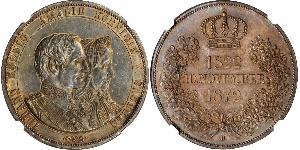 1 Thaler Reino de Sajonia (1806 - 1918) Plata Juan I de Sajonia