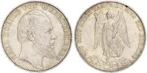 1 Thaler Reino de Wurtemberg (1806-1918) Plata Carlos I de Wurtemberg