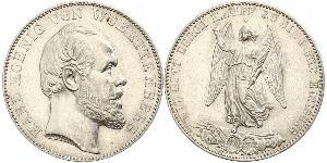 1 Thaler Reino de Wurtemberg (1806-1918) Plata Carlos I de Wurtemberg