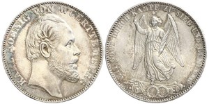 1 Thaler Reino de Wurtemberg (1806-1918) Plata Carlos I de Wurtemberg