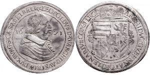 1 Thaler Sacro Imperio Romano (962-1806) Plata Leopoldo V de Habsburgo (1586 – 1632)