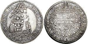 1 Thaler Sacro Imperio Romano (962-1806) Plata Leopoldo I de Habsburgo(1640-1705)