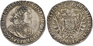 1 Thaler Sacro Imperio Romano (962-1806) Plata Ferdinand III, Holy Roman Emperor (1608-1657)