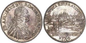 1 Thaler Sacro Imperio Romano (962-1806) Plata Francisco I del Sacro Imperio Romano Germánico(1708-1765)