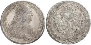 1 Thaler Sacro Imperio Romano (962-1806) / Augsburgo (1276 - 1803) Plata Francisco I del Sacro Imperio Romano Germánico(1708-1765)