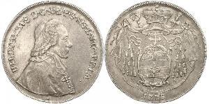 1 Thaler Salzburgo (1328 - 1803) / Austria Plata Hieronymus von Colloredo (1732 - 1812)