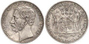 1 Thaler Schaumburg-Lippe (1643 - 1918) Plata Adolfo I de Schaumburg-Lippe