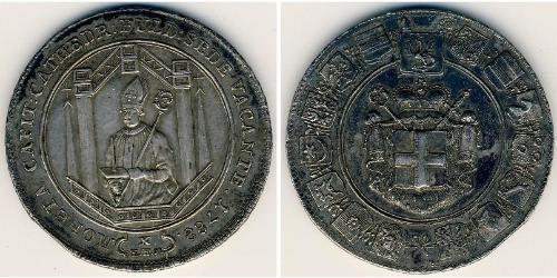 1 Thaler States of Germany Plata 