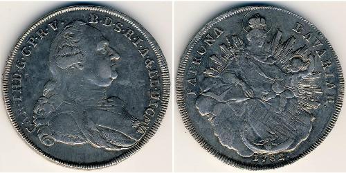 1 Thaler States of Germany Plata 