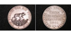 1 Thaler Anhalt-Bernburg (1603 - 1863) Silber Alexander Carl ,Anhalt-Bernburg (1805 – 1863)