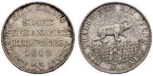 1 Thaler Anhalt-Bernburg (1603 - 1863) Silber Alexander Carl ,Anhalt-Bernburg (1805 – 1863)
