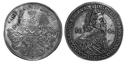 1 Thaler Anhalt-Bernburg (1603 - 1863) Silber Christian II. (Anhalt-Bernburg)(1599 – 1656)
