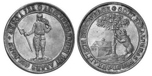 1 Thaler Anhalt-Bernburg (1603 - 1863) Silber Viktor I. Amadeus,Anhalt-Bernburg(1634 – 1718)