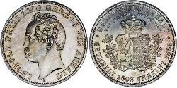1 Thaler Anhalt-Dessau (1603 -1863) / Anhalt (1806 - 1918) Silber Leopold IV. Friedrich (Anhalt-Dessau)(1794 – 1871)