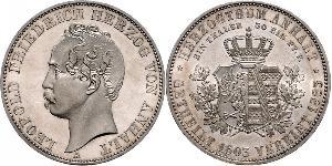 1 Thaler Anhalt-Dessau (1603 -1863) / Anhalt (1806 - 1918) Silber Leopold IV. Friedrich (Anhalt-Dessau)(1794 – 1871)