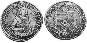 1 Thaler Elsass Silber Leopold V. , Österreich-Tirol (1586 – 1632)