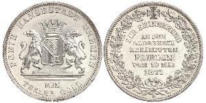 1 Thaler Freie Hansestadt Bremen Silber 