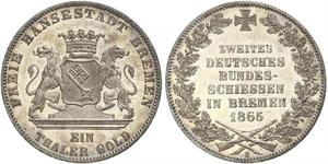1 Thaler Freie Hansestadt Bremen / States of Germany Silber 