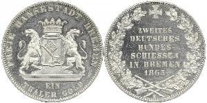 1 Thaler Freie Hansestadt Bremen / States of Germany Silber 