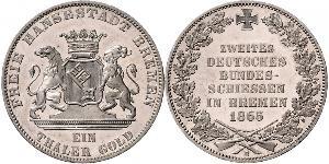 1 Thaler Freie Hansestadt Bremen / States of Germany Silber 