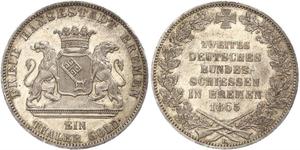 1 Thaler Freie Hansestadt Bremen / States of Germany Silber 