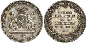 1 Thaler Freie Hansestadt Bremen / States of Germany Silber 