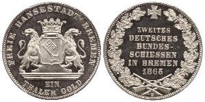 1 Thaler Freie Hansestadt Bremen / States of Germany Silber 