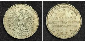 1 Thaler Freie Stadt Frankfurt Silber 