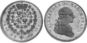 1 Thaler Fürstentum Ansbach (1398–1792) Silber Karl Alexander (Brandenburg-Ansbach-Bayreuth)(1736 – 1806)