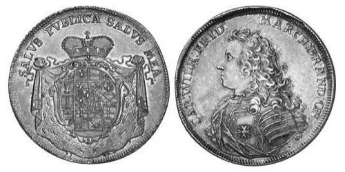 1 Thaler Fürstentum Ansbach (1398–1792) Silber Karl Wilhelm Friedrich (Brandenburg-Ansbach)(1712 – 1757)