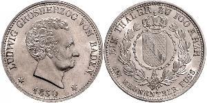 1 Thaler Grand Duchy of Baden (1806-1918) Silber Ludwig I. (Baden)(1763 - 1830)