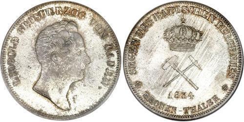 1 Thaler Grand Duchy of Baden (1806-1918) Silber Leopold (Baden)(1790 – 1852)