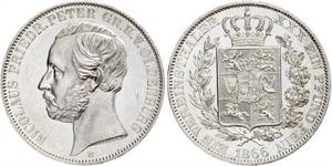 1 Thaler Großherzogtum Oldenburg (1814 - 1918) Silber Peter II. (Oldenburg) (1827 - 1900)
