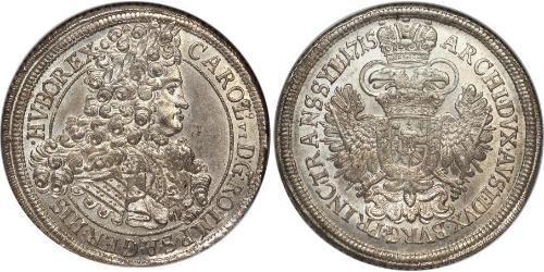 1 Thaler Heiliges Römisches Reich (962-1806) Silber Karl VI, Römisch-deutscher Kaiser (1685-1740)