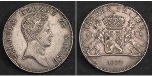 1 Thaler Herzogtum Nassau (1806 - 1866) Silber Wilhelm I. (Nassau)