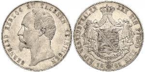 1 Thaler Herzogtum Sachsen-Meiningen (1680 - 1918) Silber Bernhard II. (Sachsen-Meiningen)