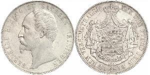 1 Thaler Herzogtum Sachsen-Meiningen (1680 - 1918) Silber Bernhard II. (Sachsen-Meiningen)